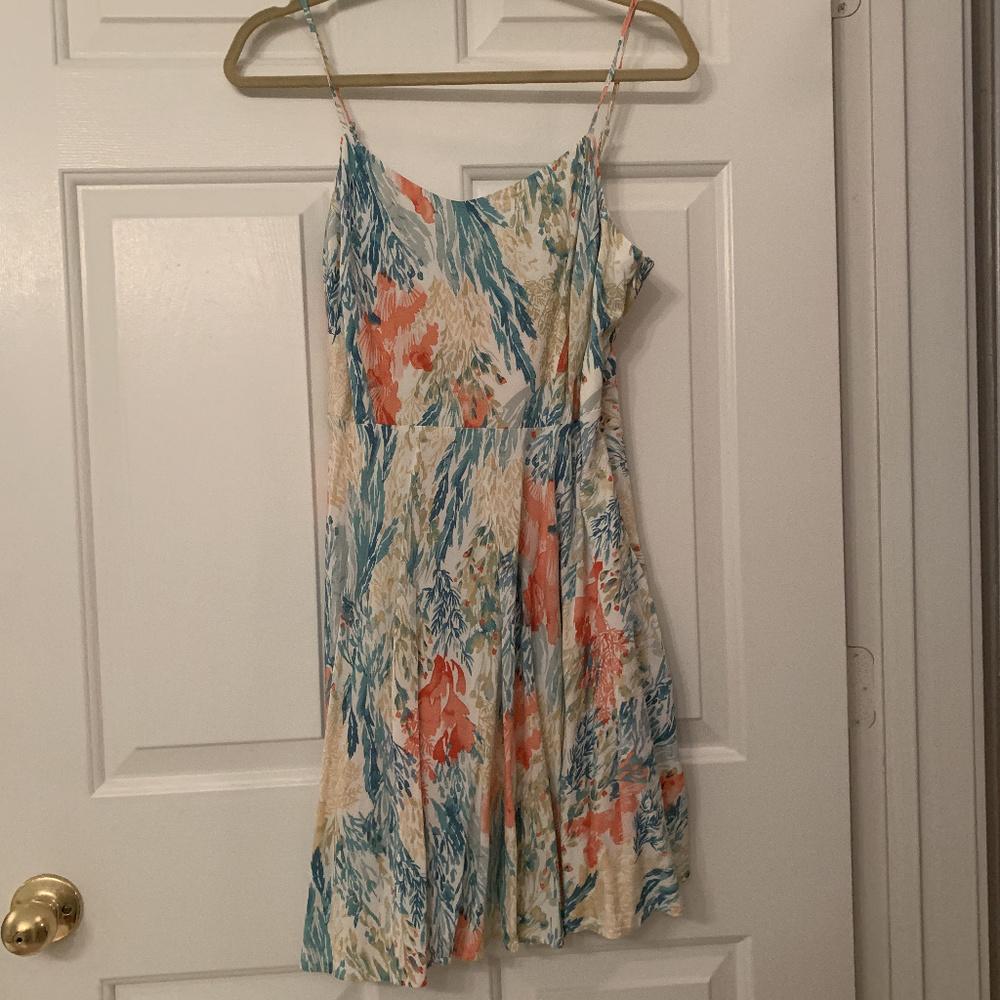 Old Navy Fit & Flare Tropical Print Cami Dress